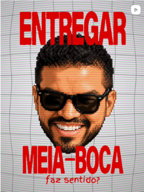Awdren sorrindo, de óculos escuros, com efeito retrô pixelado. A capa pergunta: Entregar meia-boca faz sentido?